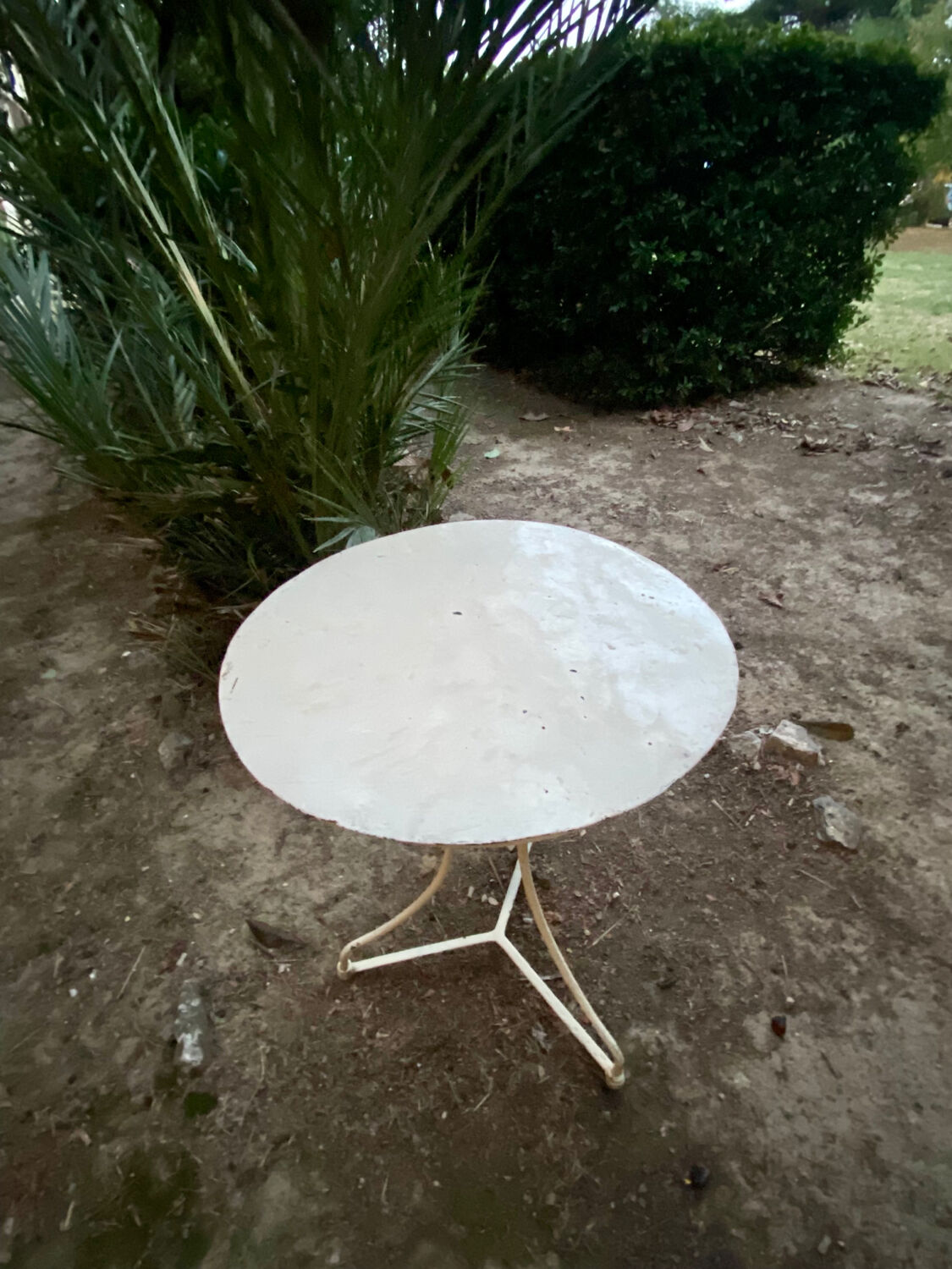 Vintage wrought iron garden table