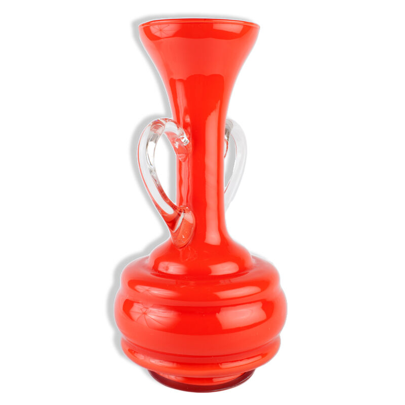 Vase en forme d'amphore en verre vintage