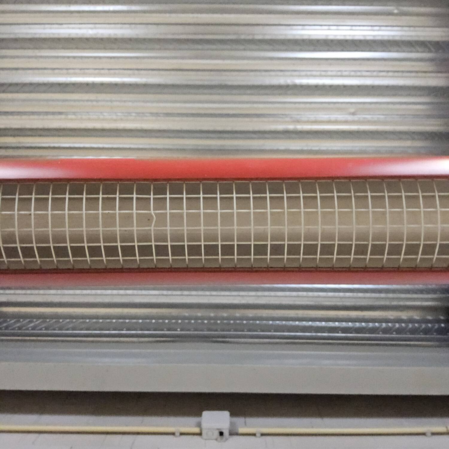 Vintage height adjustable red fluorescent tube lamp (Massive)