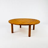 Table basse en pin massif du milieu du siècle, années 1970