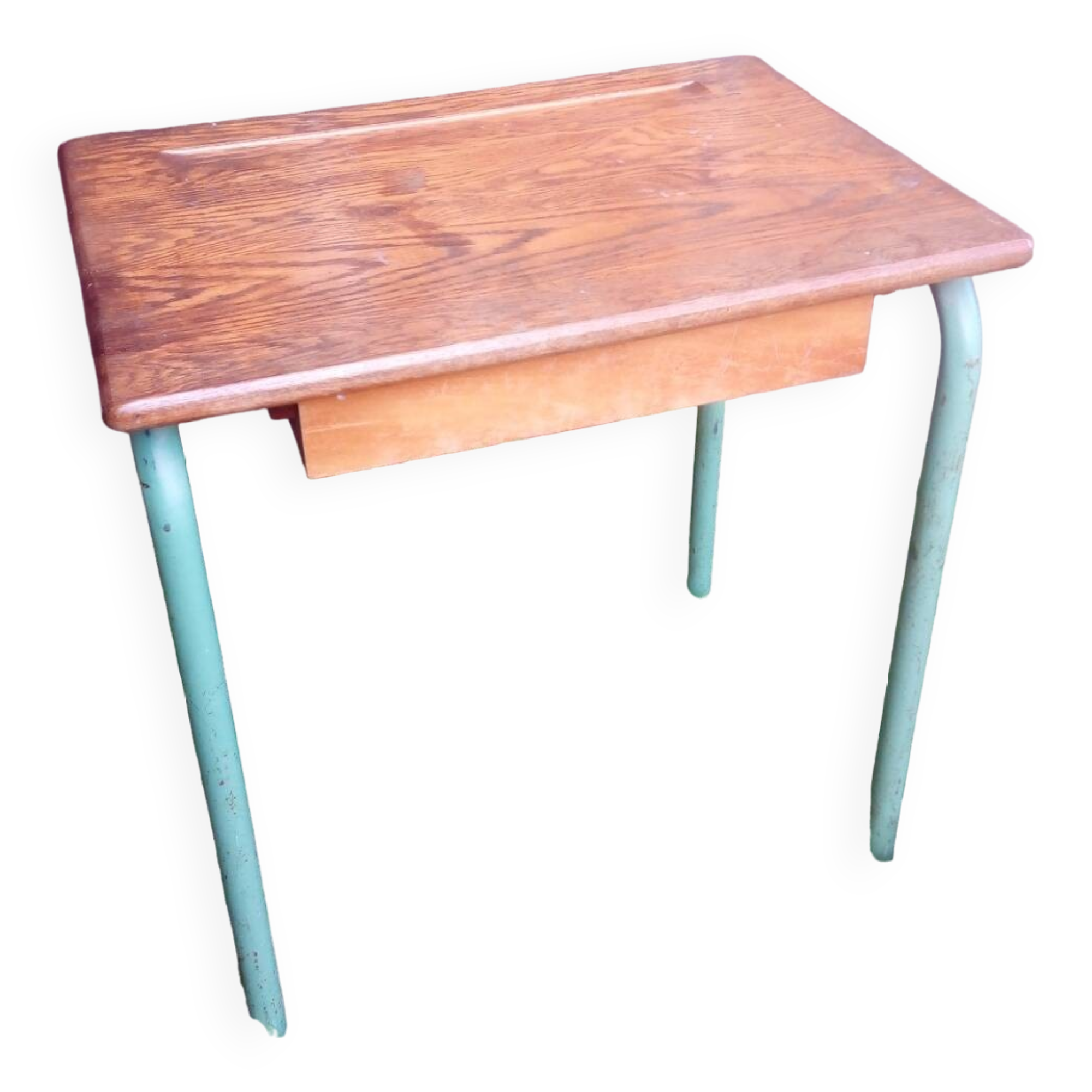 Former mullca mca 321 desk by jacques hitier tube metal & wood