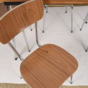 Formica extending table with 4 chairs, set, vintage from the 70s.