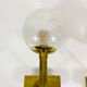 Paire de lampes murales en laiton et verre Hillebrand, Allemagne 1960