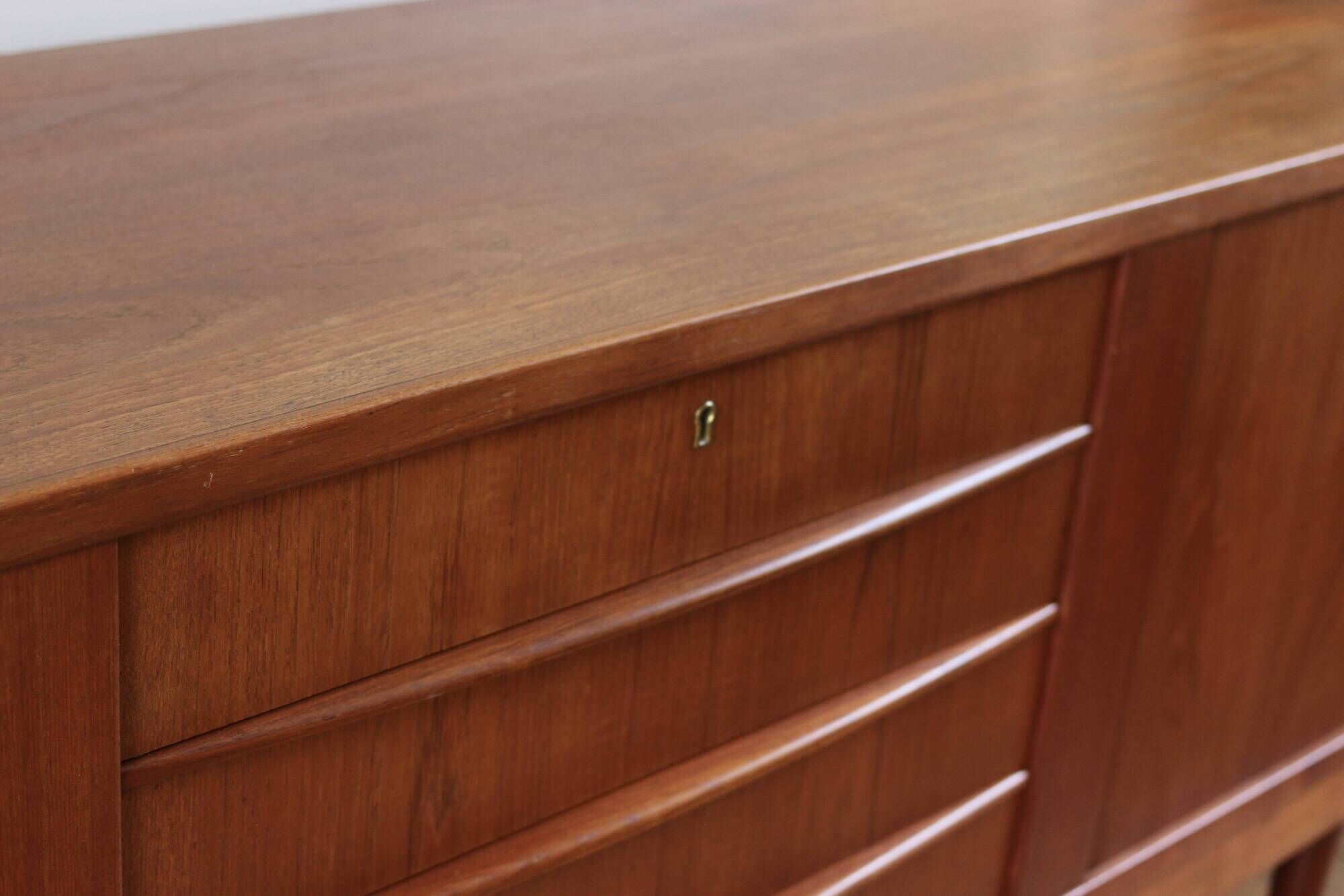 Large vintage Danish teak sideboard from the 1960s.