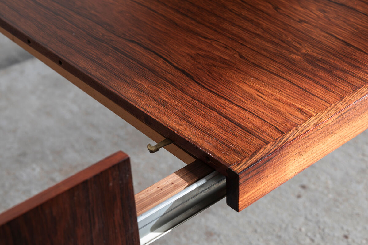 Extendable dining table in rosewood by Inger Klingenberg for Fristho, Dutch design, 1960s