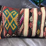 Coussin de tapis kilim turc noué à la main 40x60cm