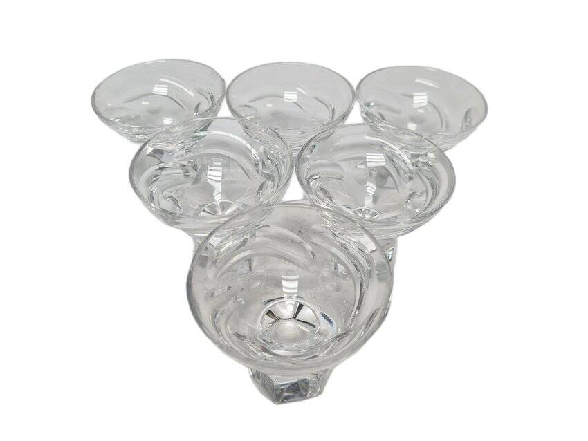 Art Deco vodka glasses, former Czechoslovakia, 1930s, set of 6