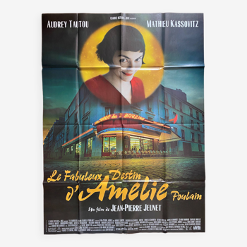 Affiche cinéma originale "Le Fabuleux destin d'Amelie Poulain" Audrey Tautou 120x160cm