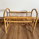 Rattan magazine rack