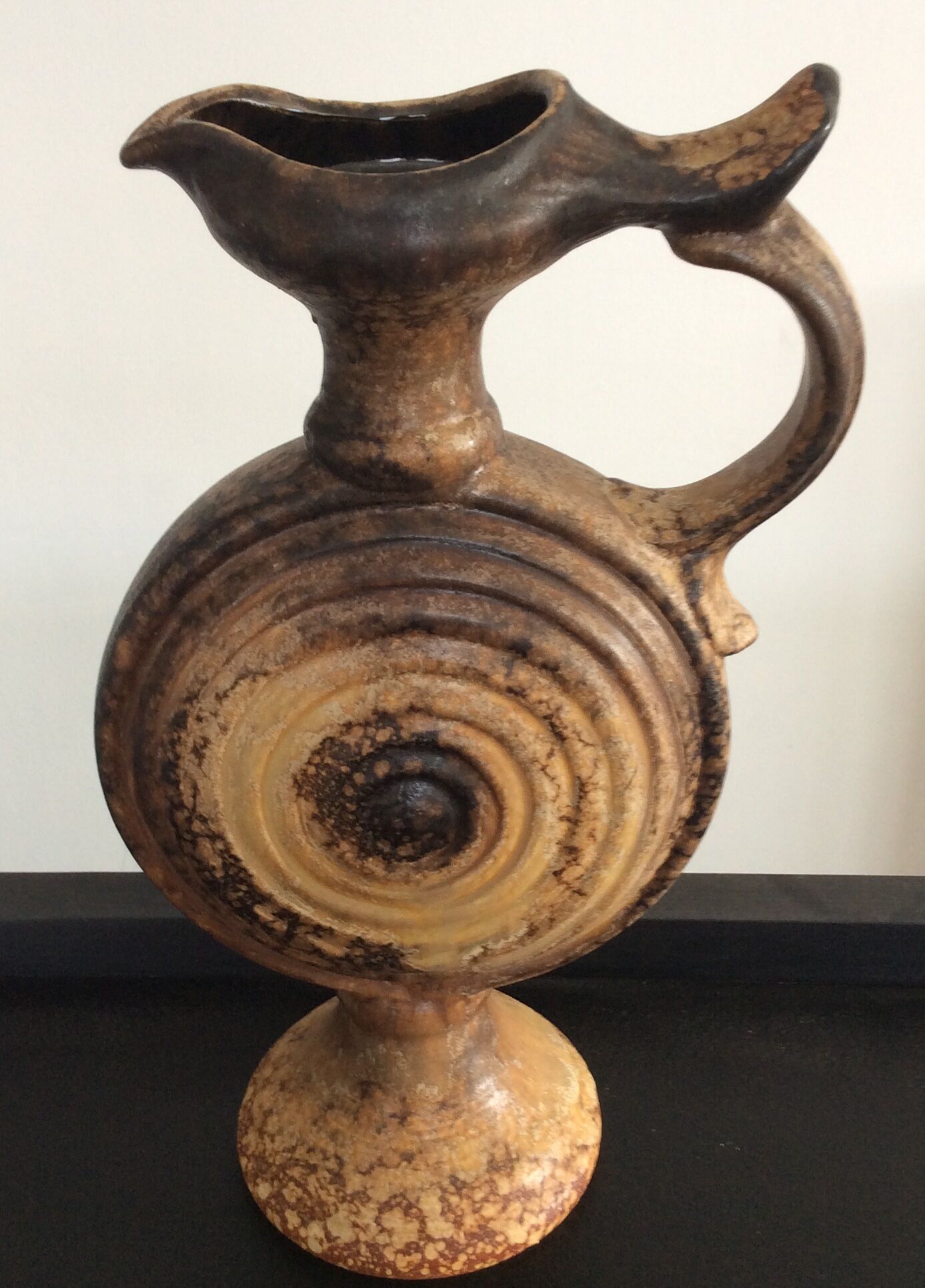 Vintage W.Germany ceramic ewer vase from the 70s