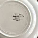 4 assiettes à dessert en faïence « Mary Lou » Digoin Sarreguemines