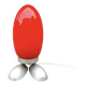 Vintage Fjörtön / Dino Egg red lamp - Tatsuo Konno for IKEA — 90s