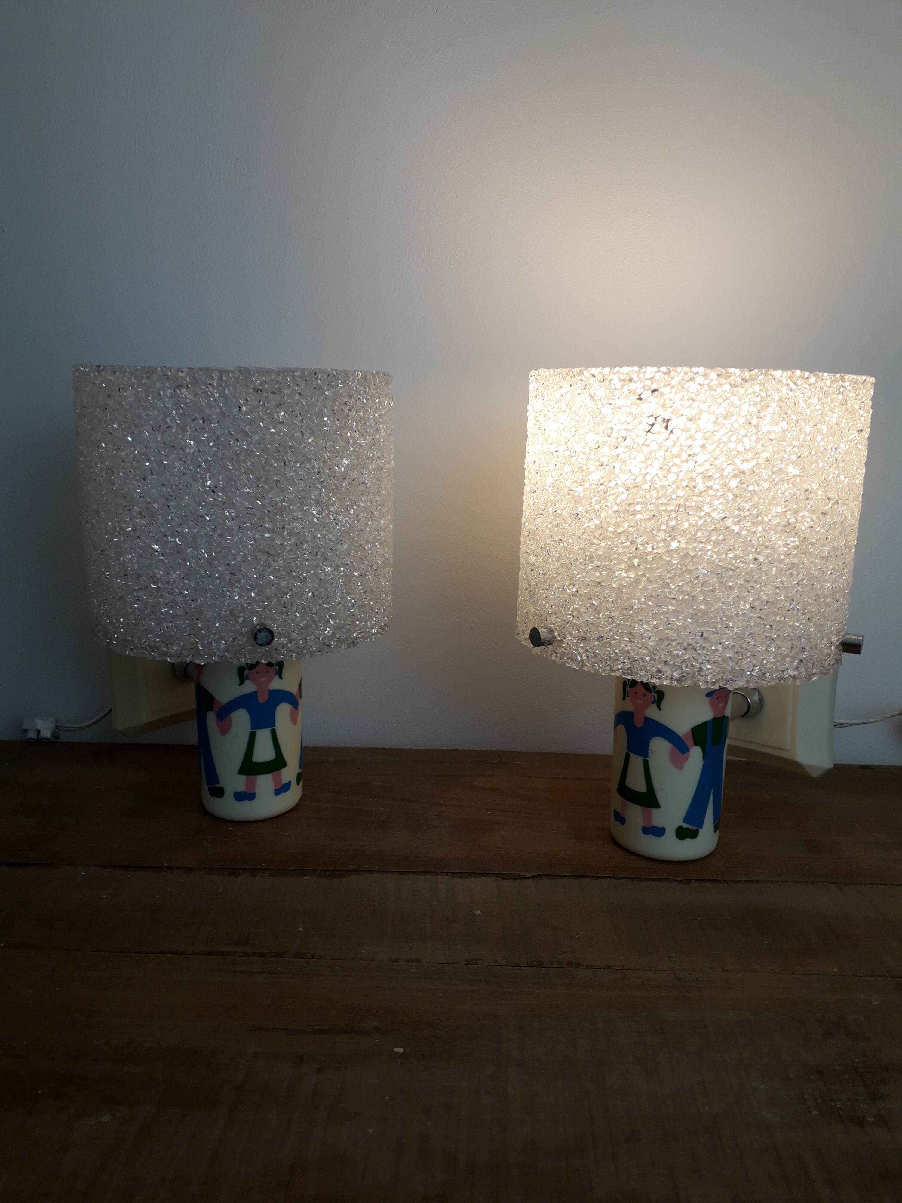 pair children's vintage wall light