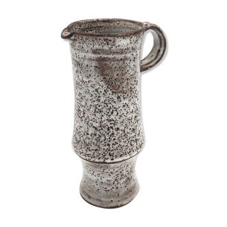 Sandstone pitcher enamelled by ceramicist Michel Anasse