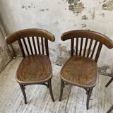 Set of 4 wooden bistro chairs