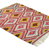 Anatolian handmade kilim rug 183 cm x 135 cm