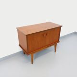 Small vintage Scandinavian teak sideboard from the 1960s.