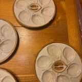 Set of 5 oyster plates Saint-Clément France no. 4589 – Earthenware