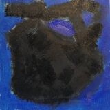 Tableau abstrait bleu noir