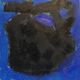 Tableau abstrait bleu noir