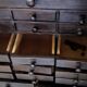 Authentic workshop furniture / Vintage watchmaker's layette in black wood