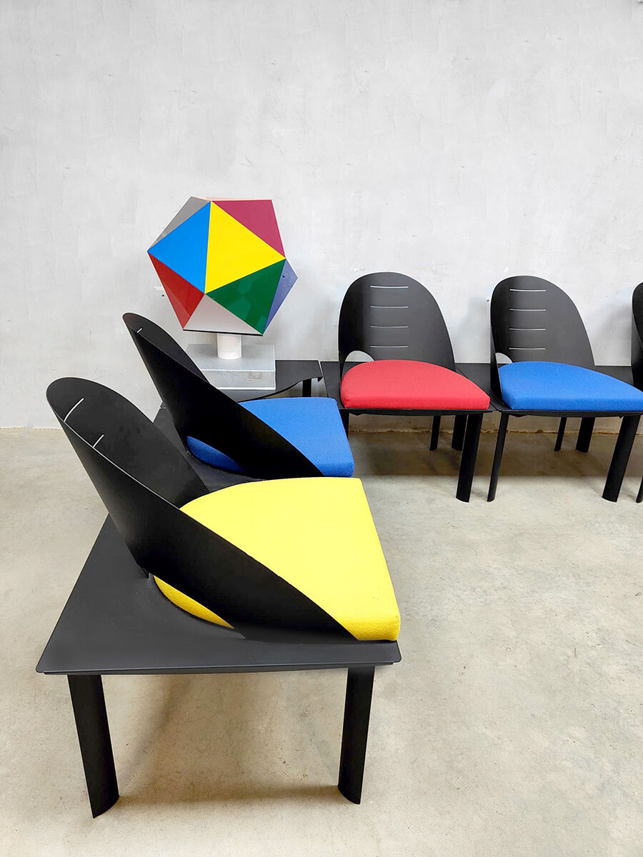 Vintage french design chairs patrice bonneau genexco 80s