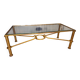 Table basse Hermes de G. Banci en métal doré