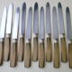 Set de 10 couteaux de table manche en corne bovine Style Art Déco