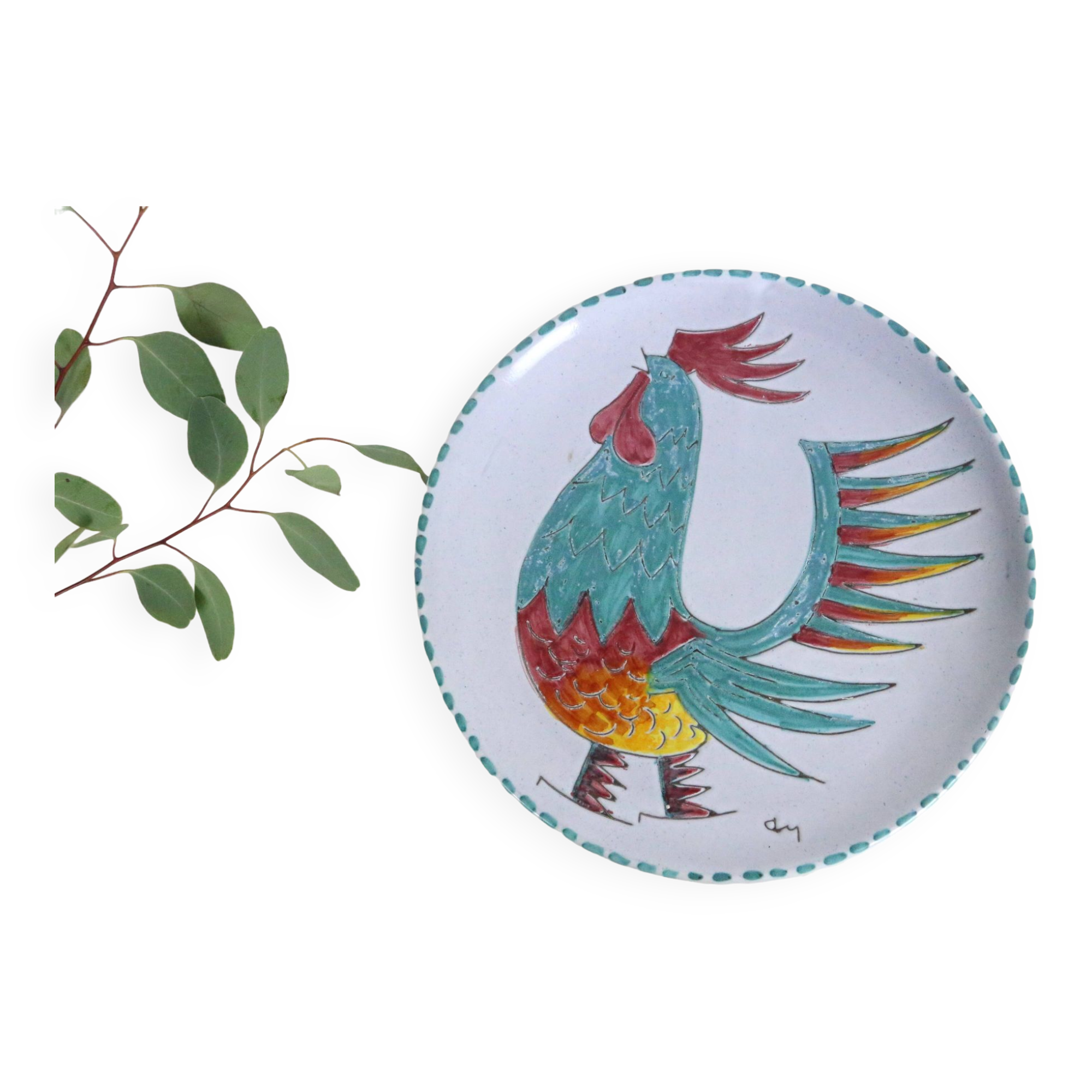 Vintage Rooster Plate