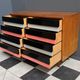 Jiri jiroutek sideboard U-450 pink 8-drawers 1960s Interier Praha