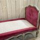 Louis XV style daybed in painted wood and covered with a red velvet