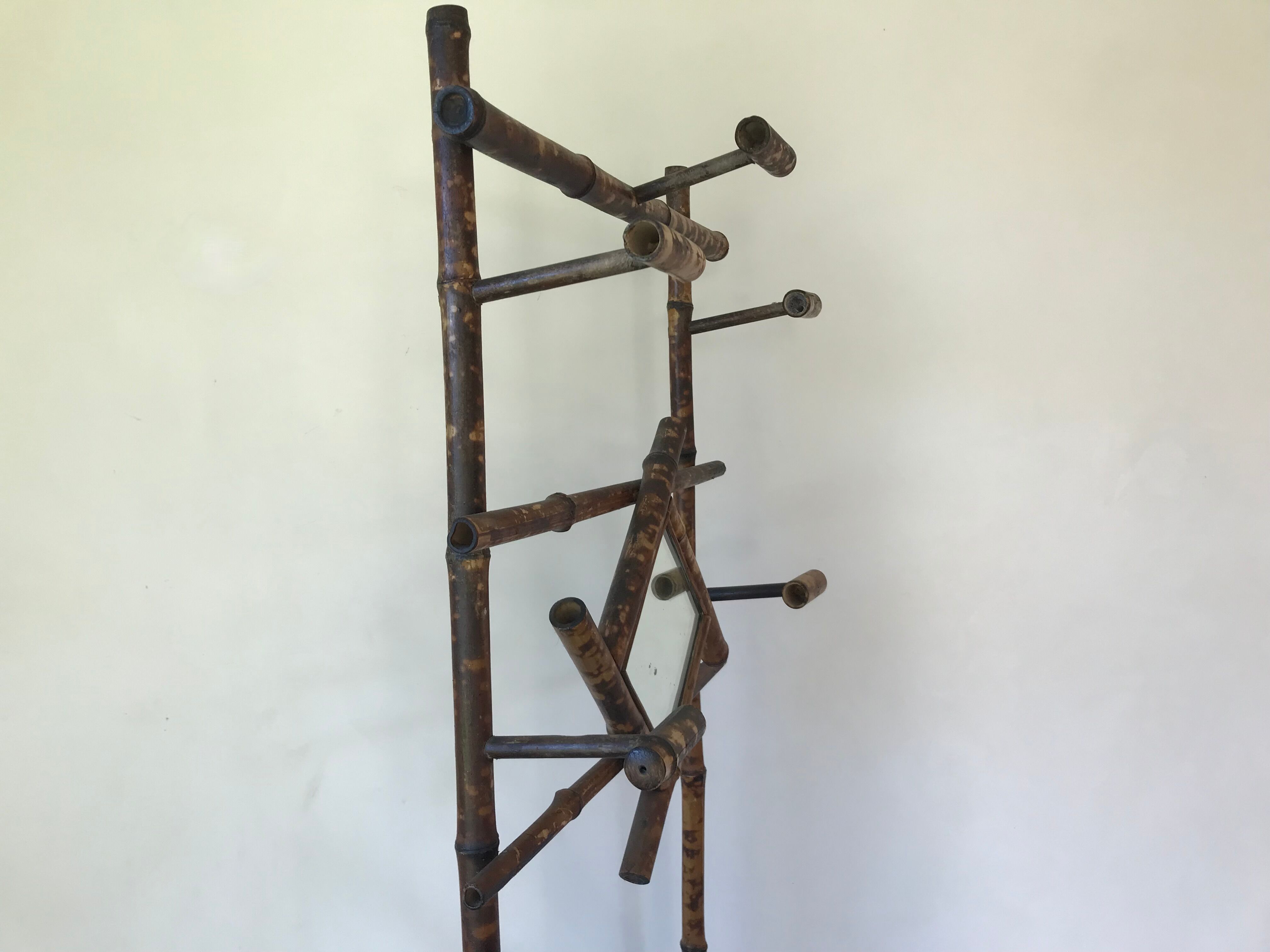 Bamboo coat rack cloakroom