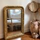 Old mirror louis Philippe gilded carved fireplace