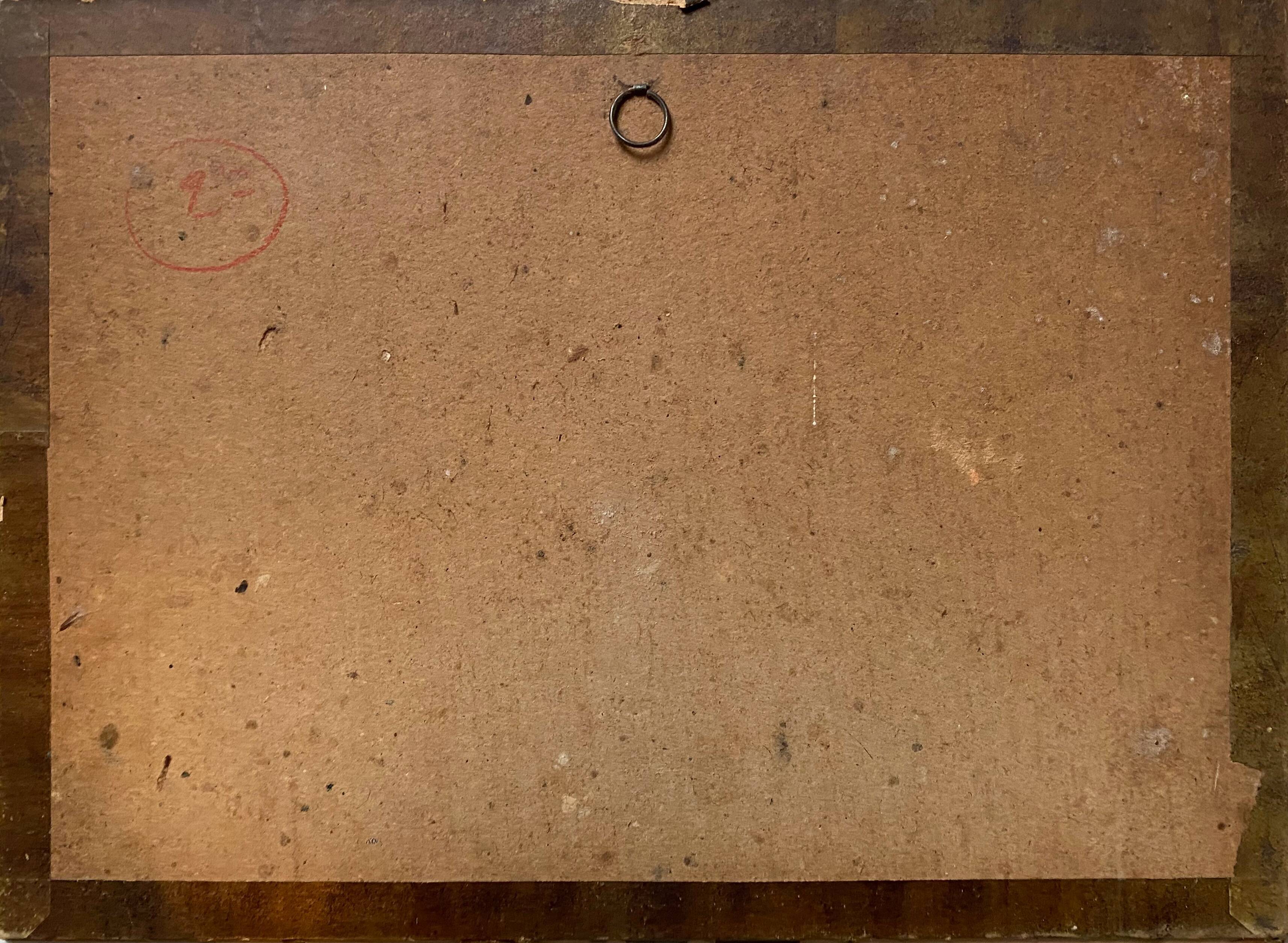 Watercolor painting around 1870 "The ballad" signed with Marie Louise