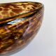 Salad bowl fruit cut XL glass scales macchia Murano Italian design