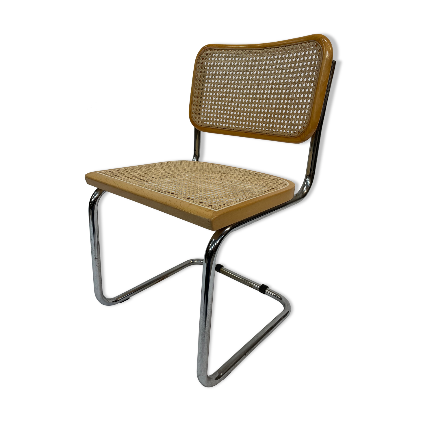 Chaise Cesca modèle b32 en chrome de Marcel Breuer