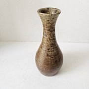 Vase soliflore en céramique grès pyrité Signé Christophe et Nathalie Hurtau