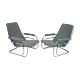 1970s Pair of Rare Tubular Armchairs