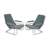 1970s Pair of Rare Tubular Armchairs