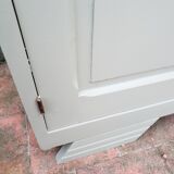 Commode asymétrique vintage vert lichen