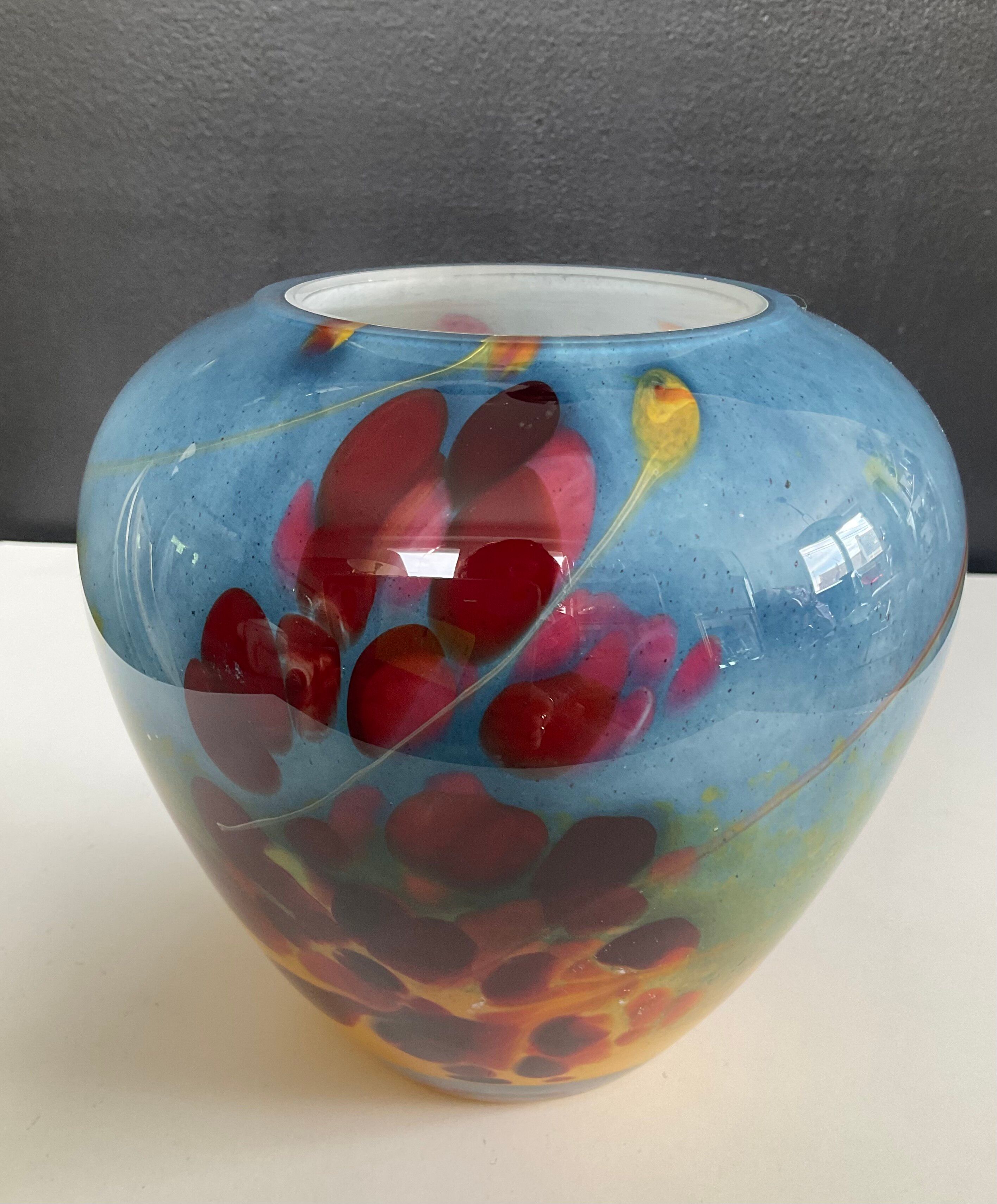 Vintage La Rochere glass paste vase