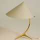 Large mid-century modern brass crow's foot table lamp by Kalmar Austria
