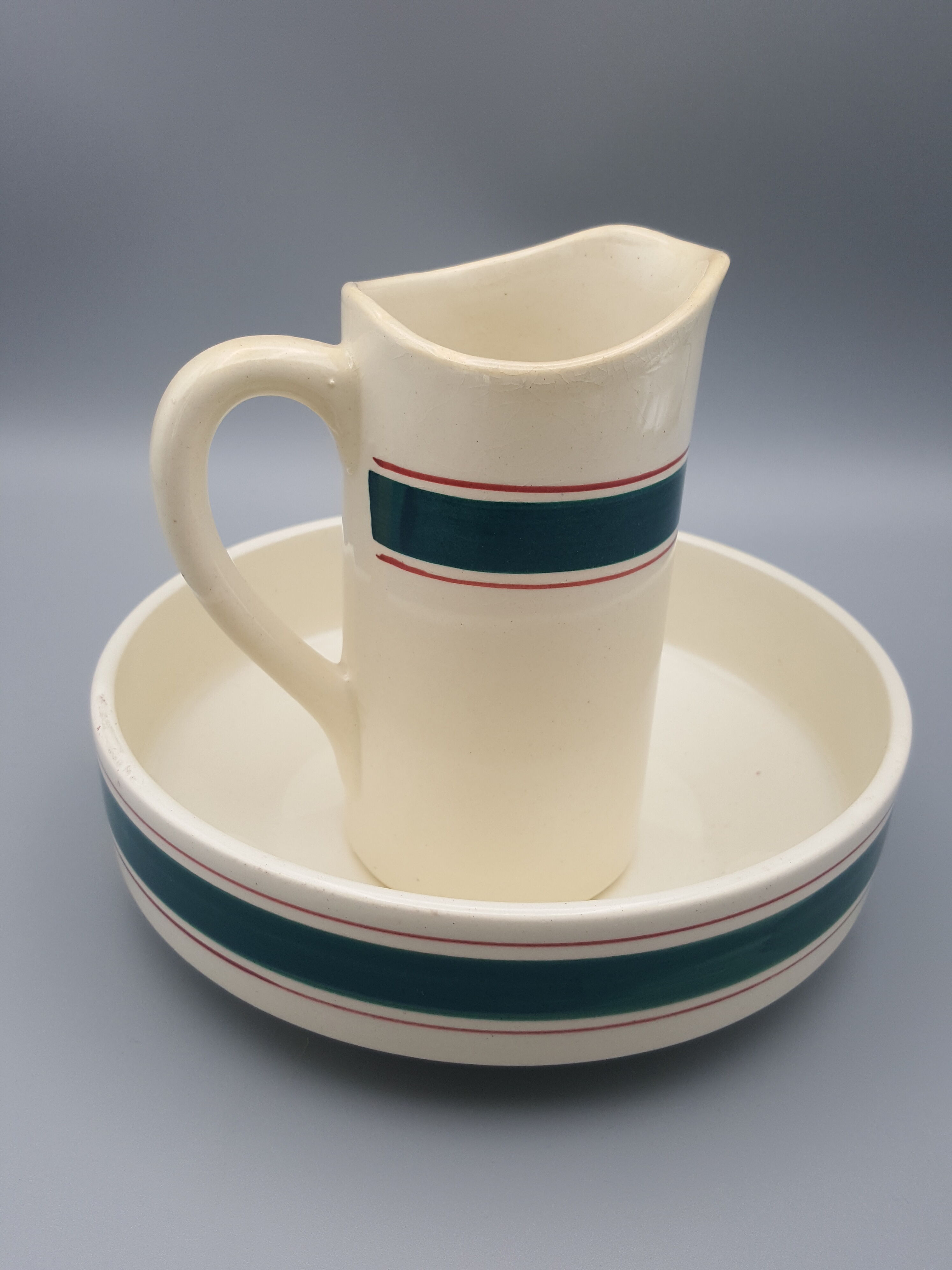 Old bathroom kit miniature ceramic toy k and g lunéville