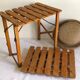 Folding stool with slats