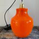 Vintage electrified orange suspension lamp with new