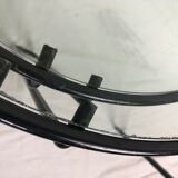 Metal and glass nesting coffee table 1970