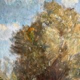 Painting hst xix° animated landscape (camargue - gardian?) signed