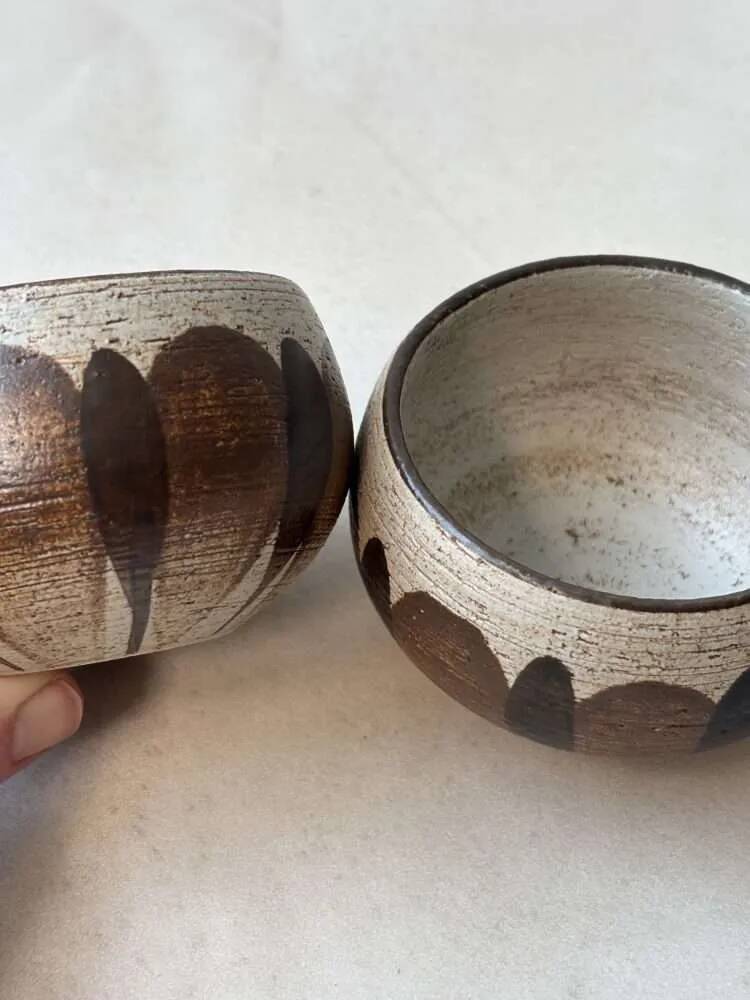 Set of ceramic bowls by Gabriel Fourmaintraux from the 1950s.