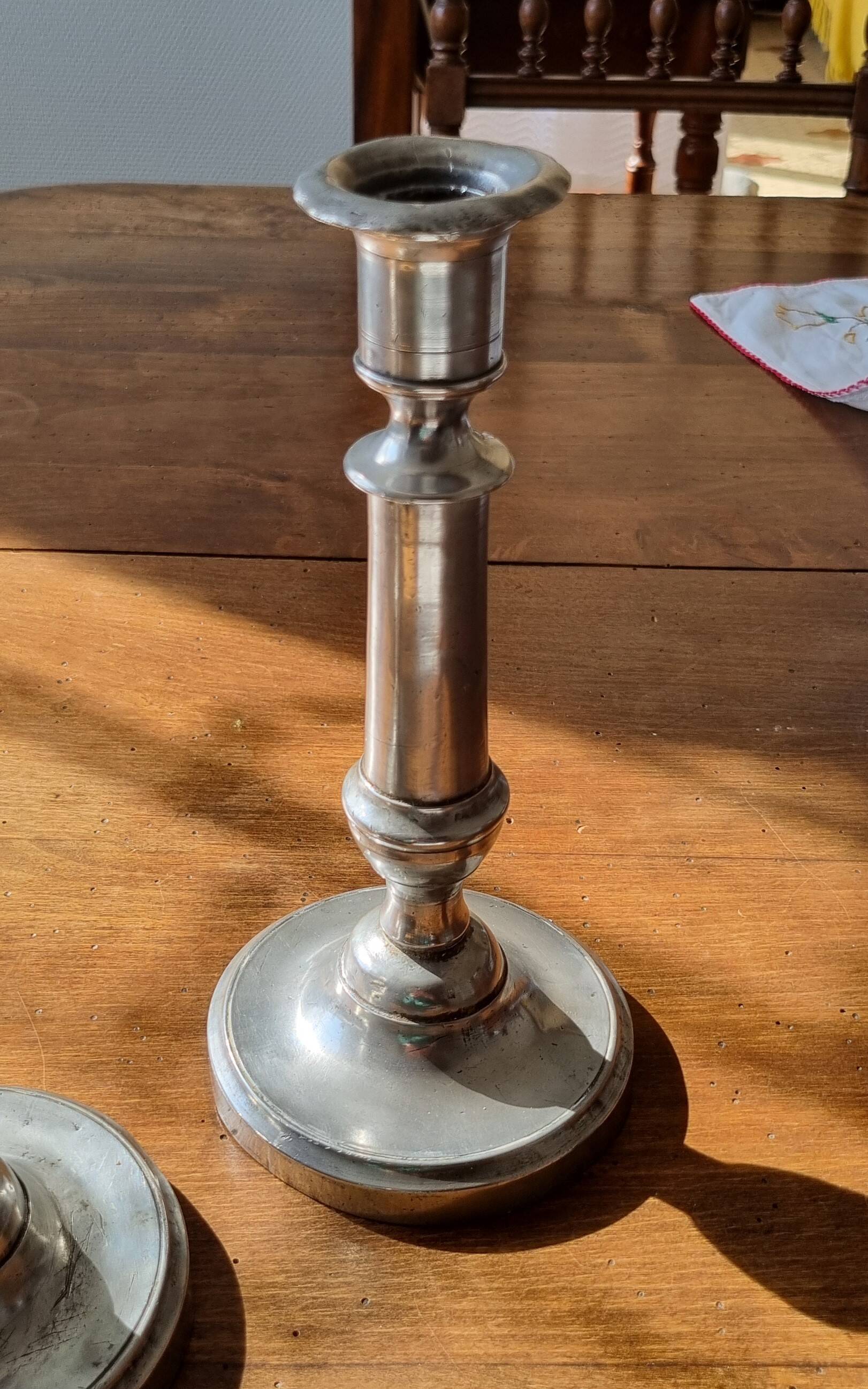 Pair of gilded bronze candlesticks