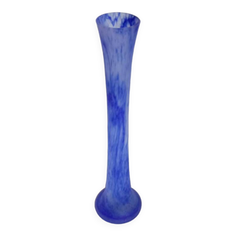 Large soliflore vase in blue glass paste – 1970s.